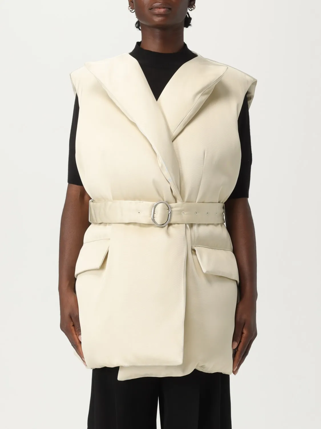 Gilet imbottito con cinta Jil Sander