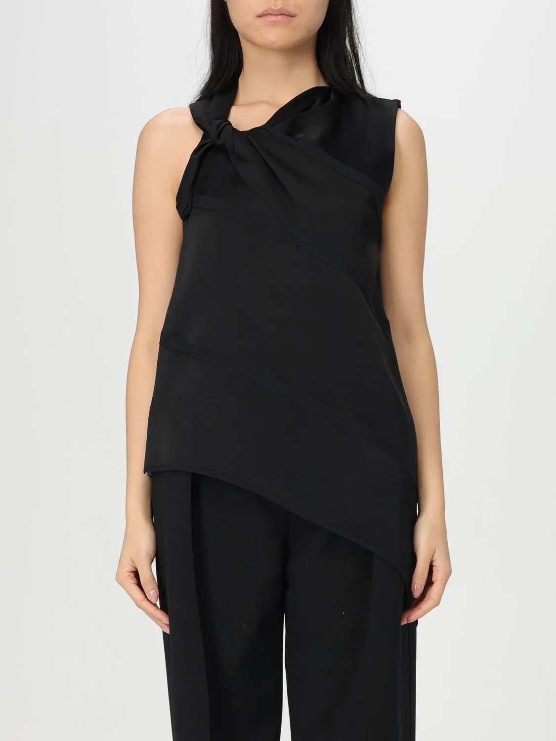 Top Jil Sander in misto viscosa