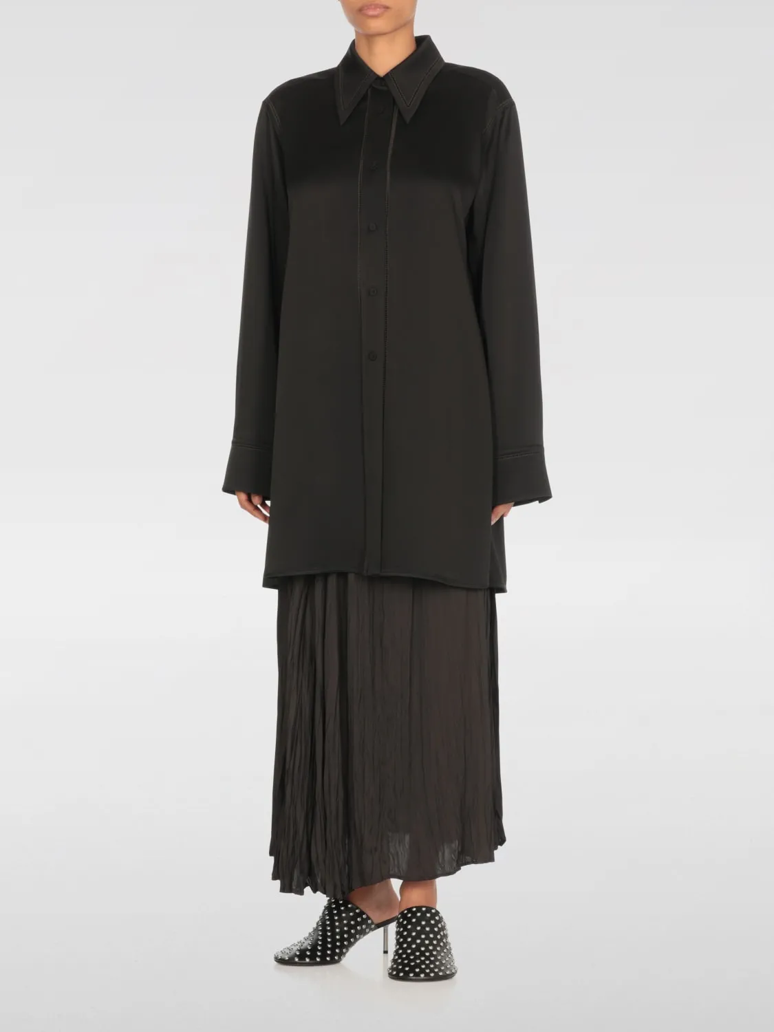 Camicia oversize Jil Sander in misto viscosa