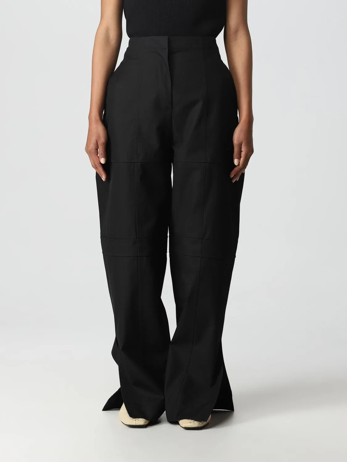 Pantaloni Jil Sander in misto cotone