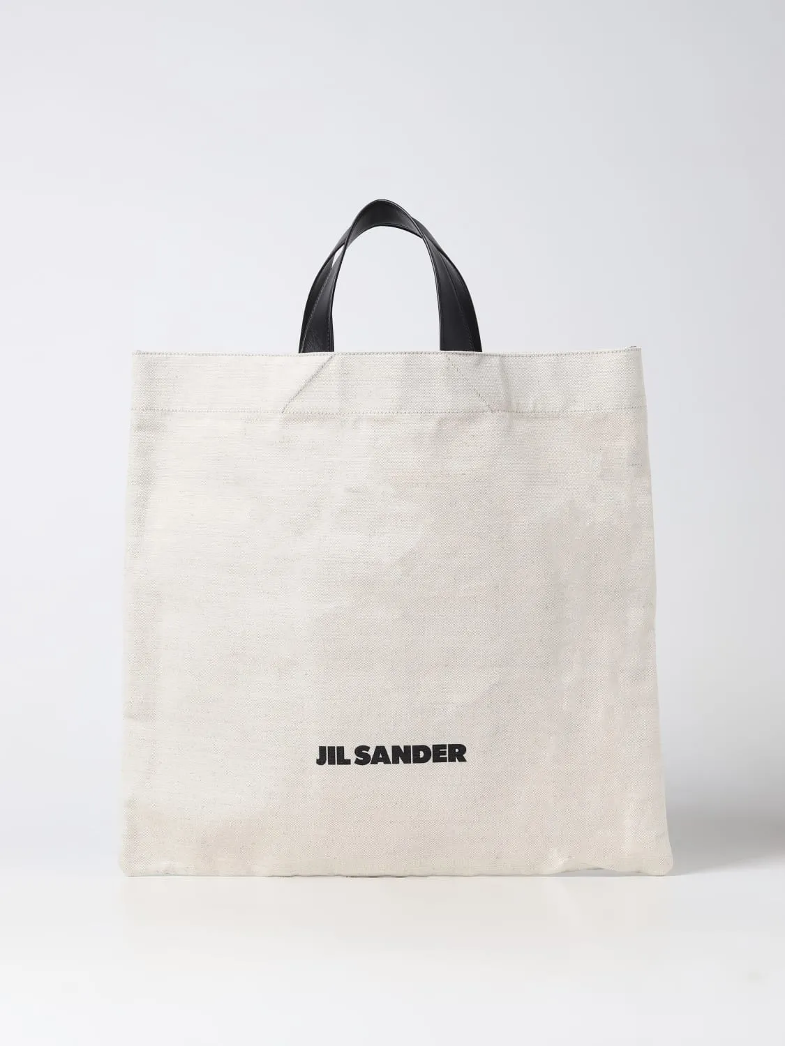 Borsa Jil Sander in canvas con logo stampato