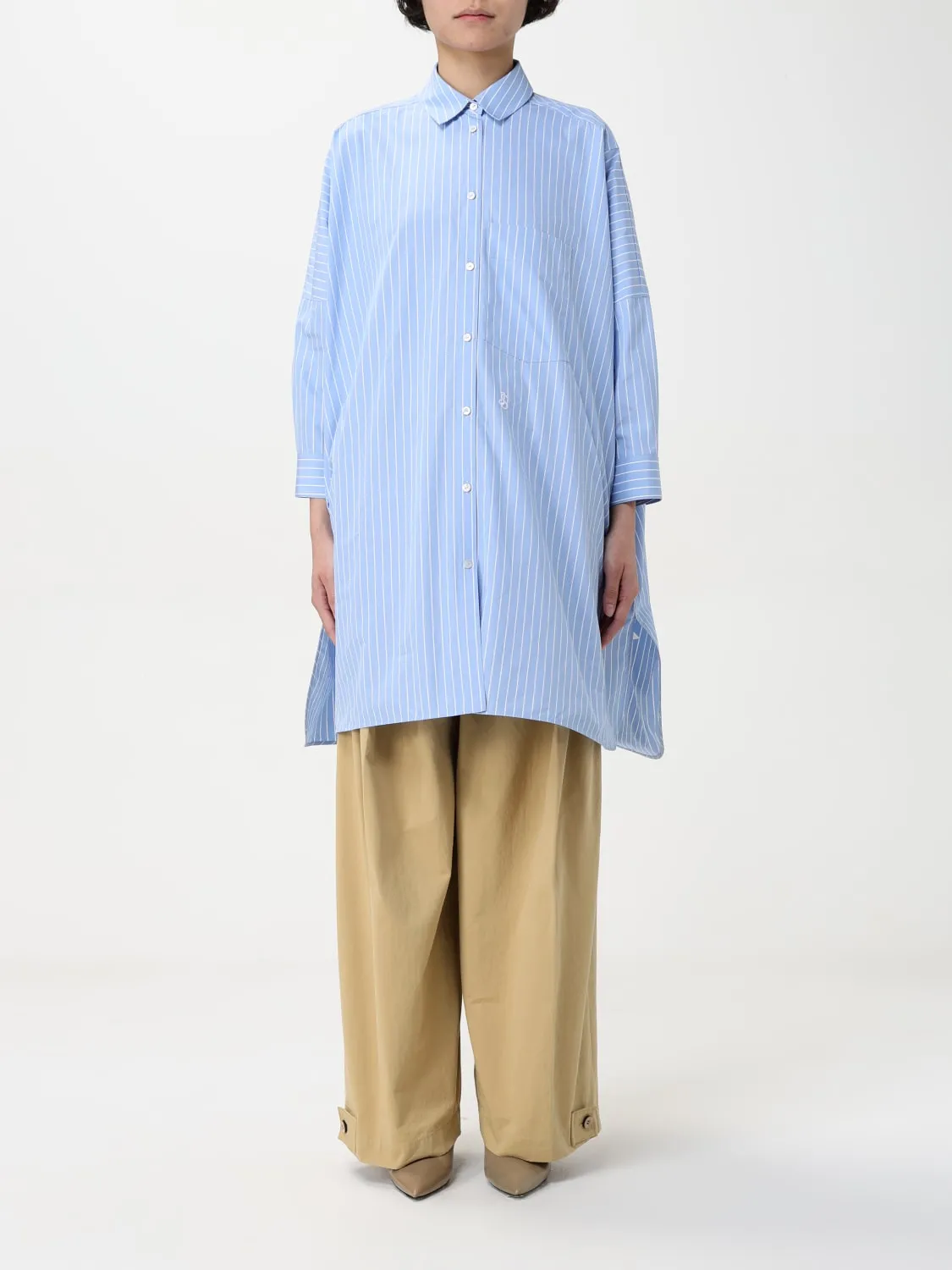 Camicia oversize Jil Sander in cotone a righe