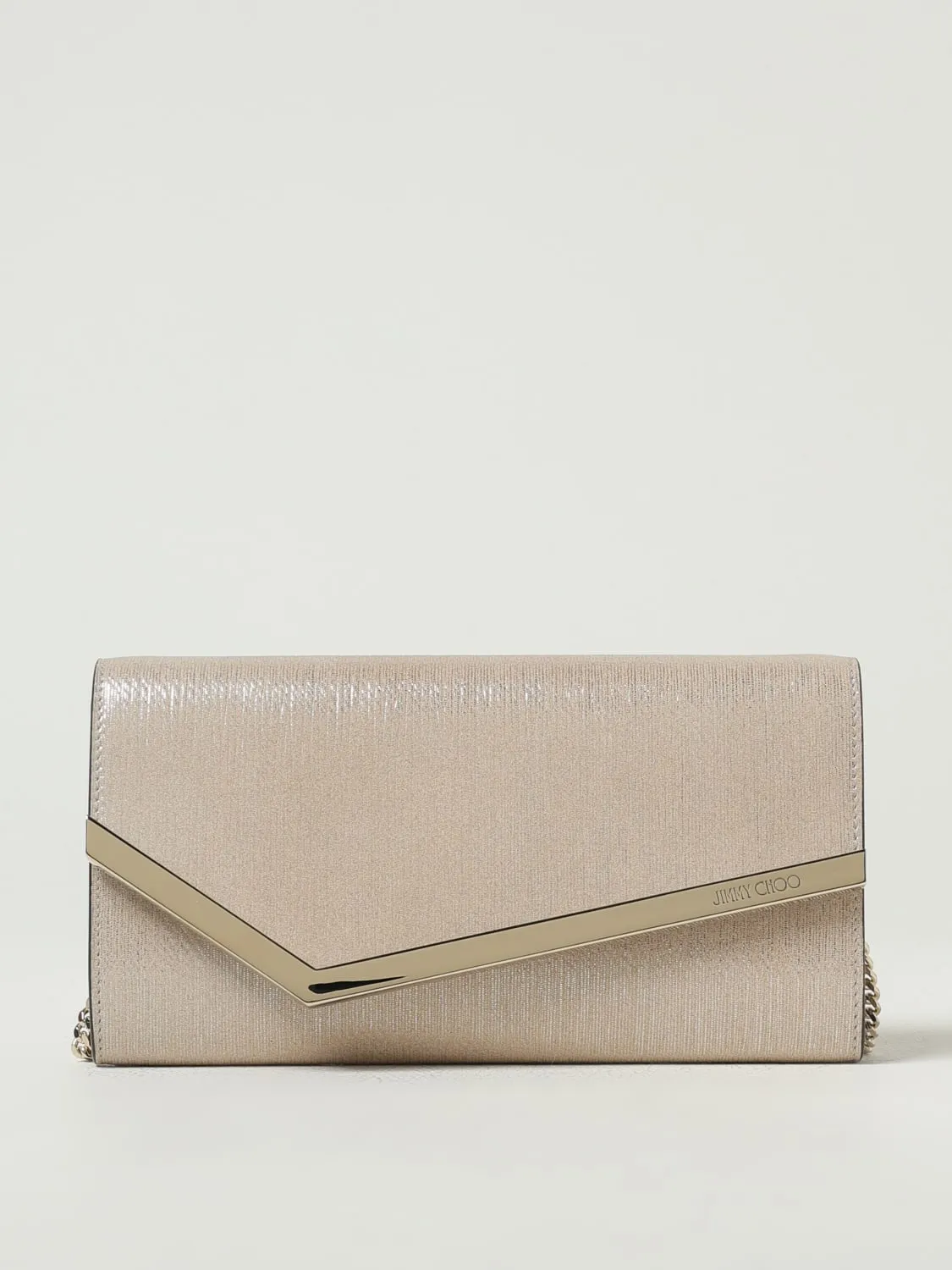Pochette Emmie Jimmy Choo in pelle laminata