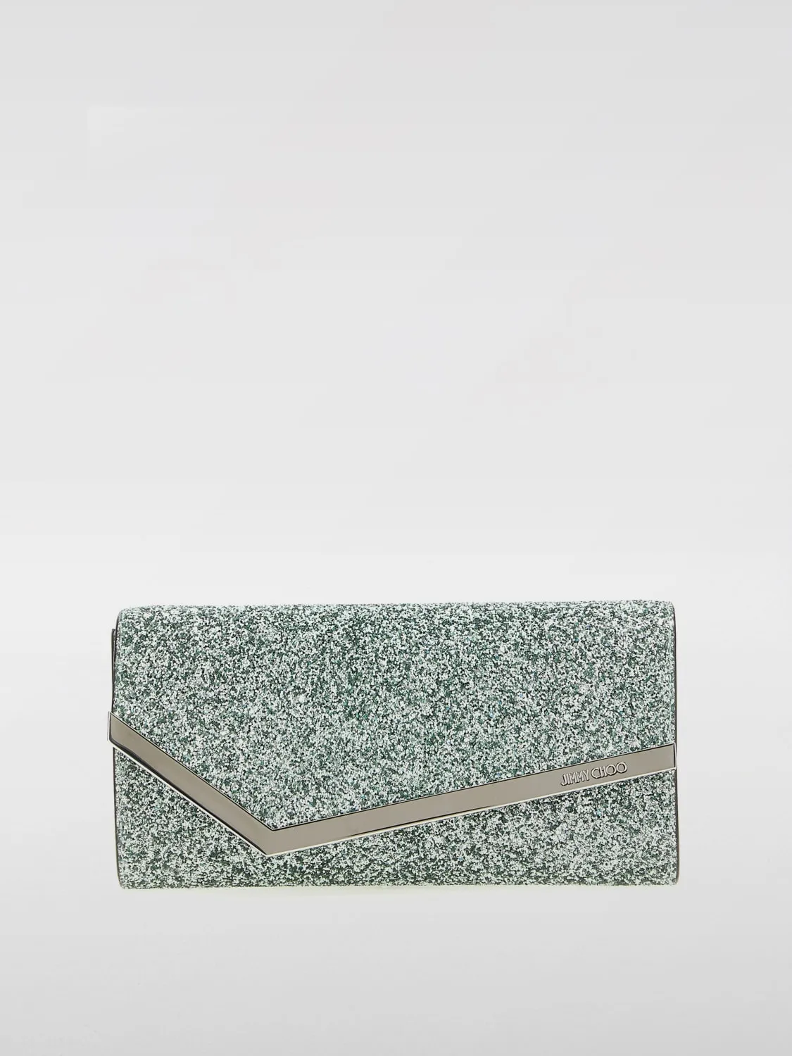Clutch Emmie Jimmy Choo in glitter e pelle