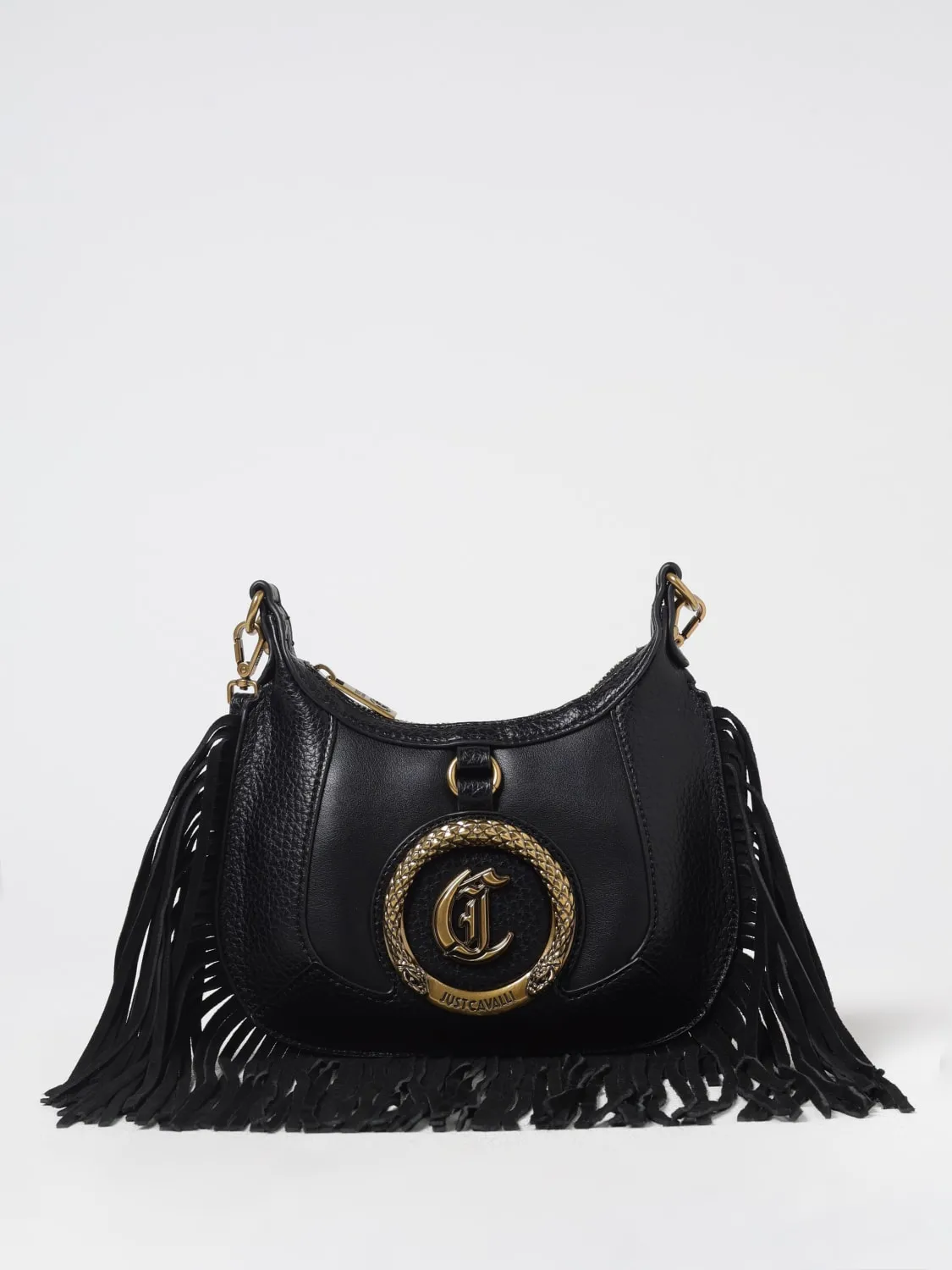 Borsa Just Cavalli in pelle sintetica a grana con frange