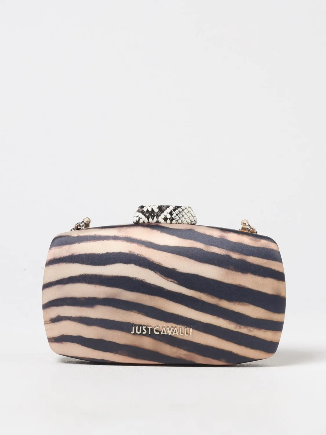 Clutch Just Cavalli in raso stampa animalier