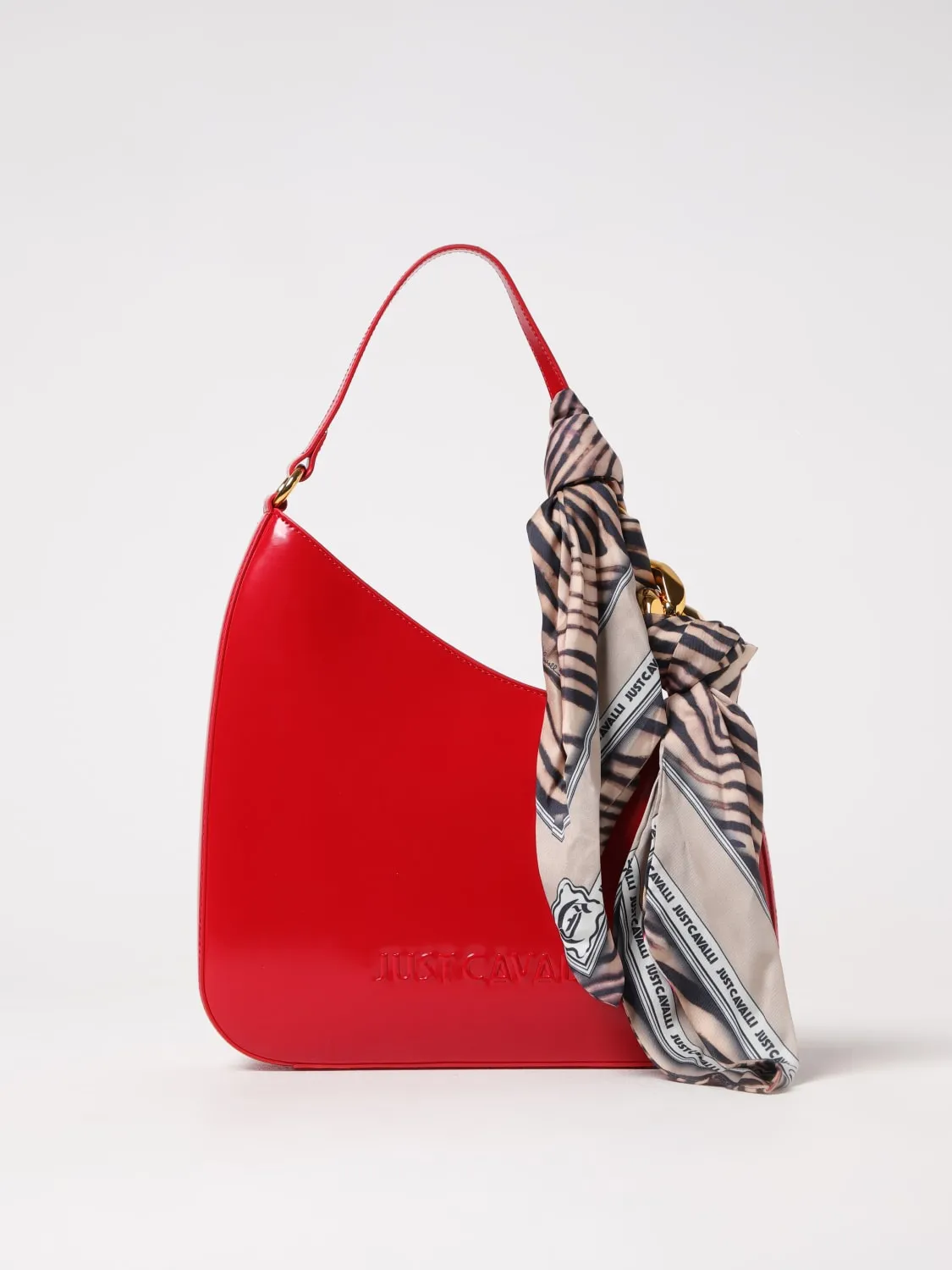 Borsa Just Cavalli in pelle sintetica con foulard stampa animalier