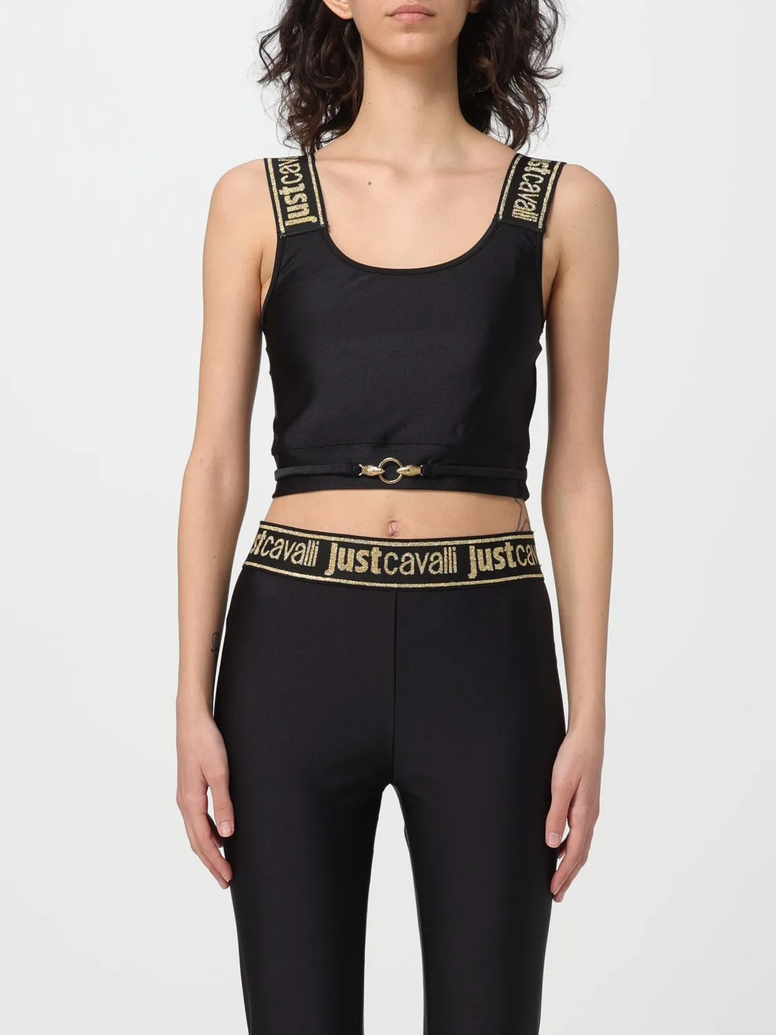 Top cropped Just Cavalli in jersey