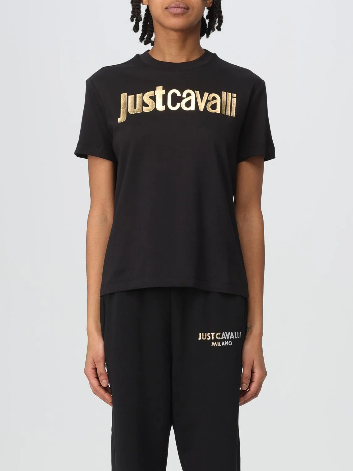 T-shirt Just Cavalli con logo laminato