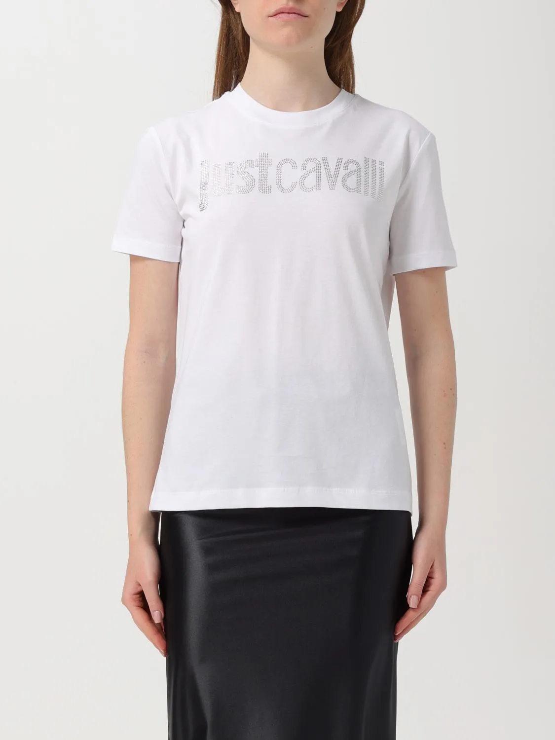 T-shirt Just Cavalli con logo di strass