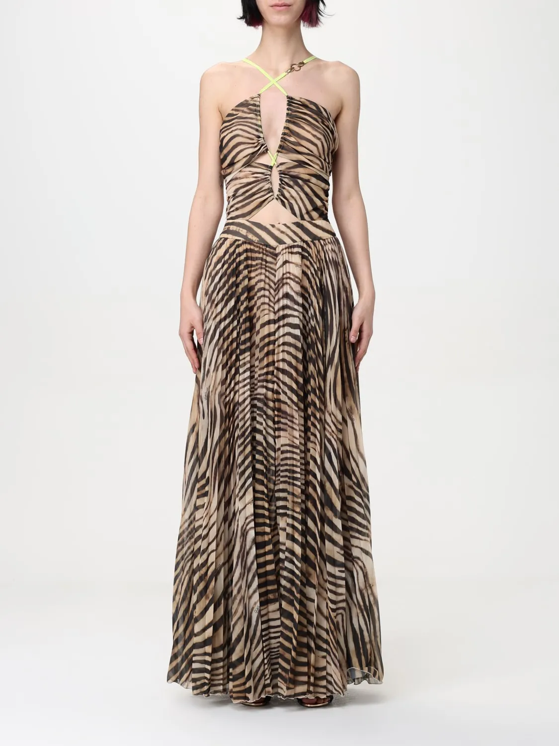 Abito Just Cavalli in crêpe animalier