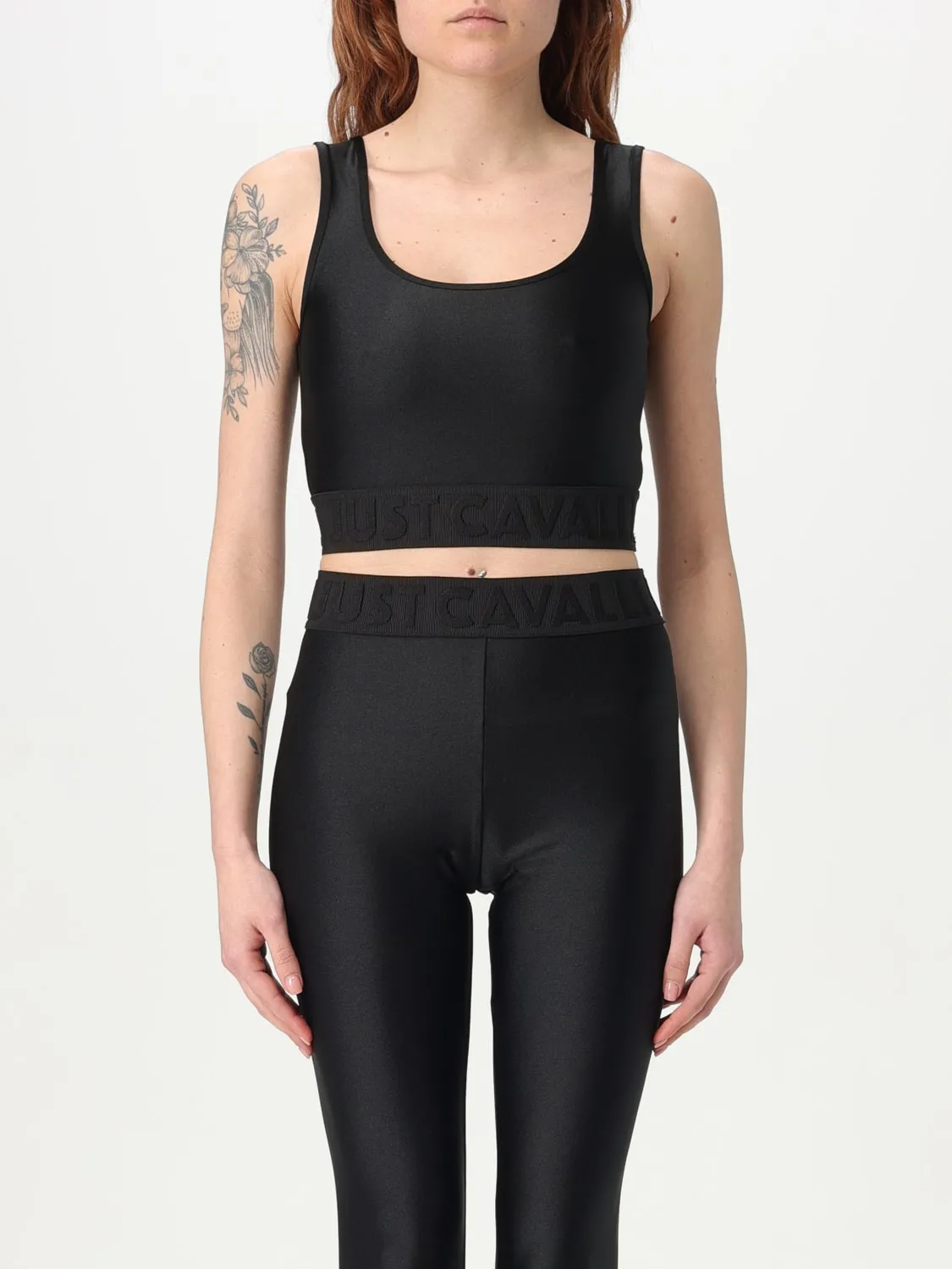 Top cropped sportivo Just Cavalli in jersey