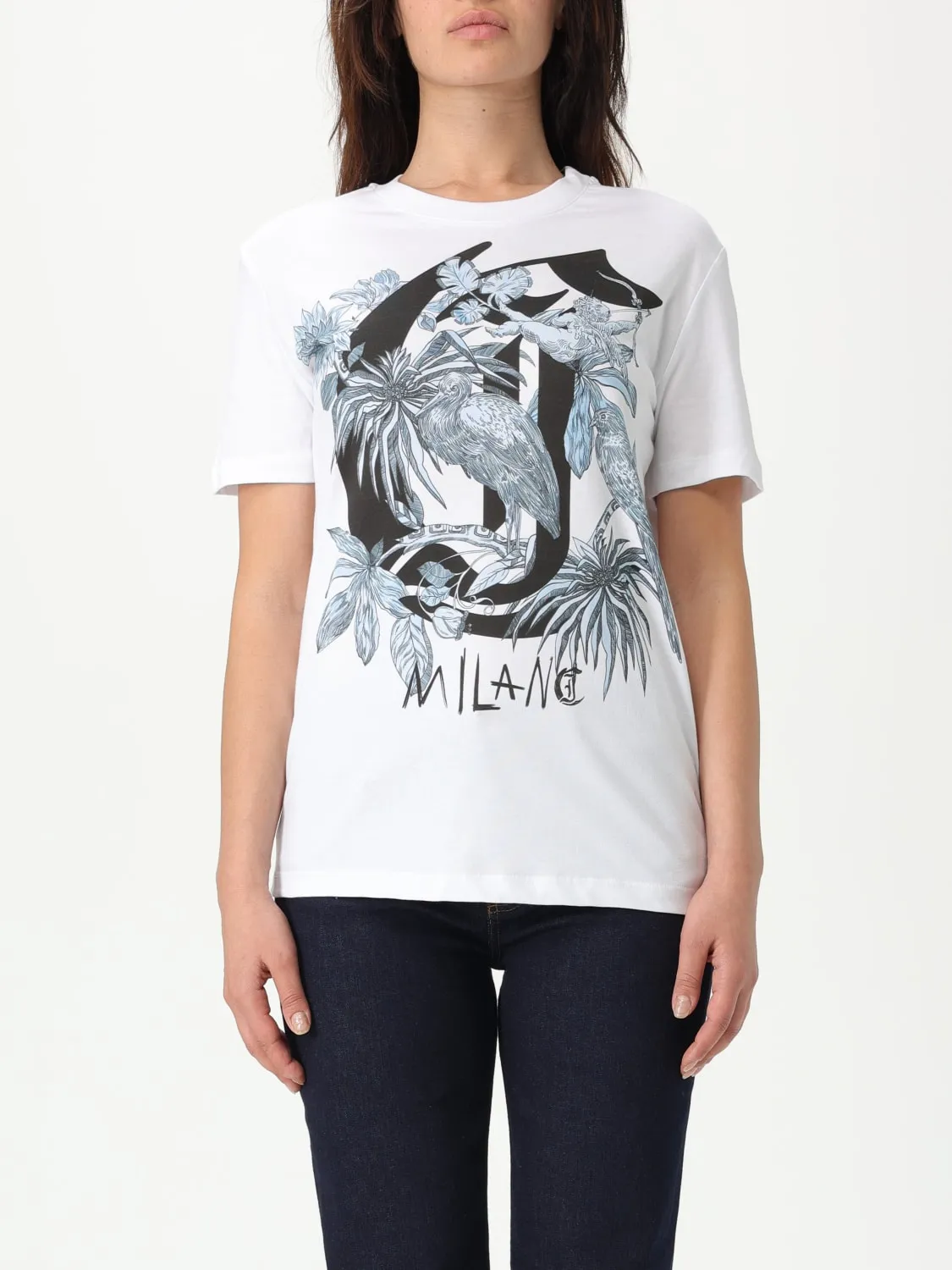 T-shirt Just Cavalli in cotone con stampa