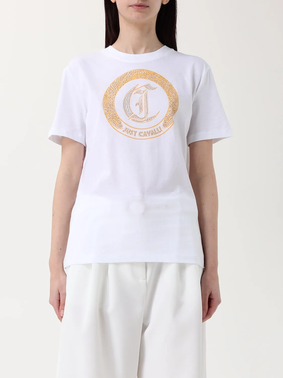T-shirt basic Just Cavalli in cotone con logo