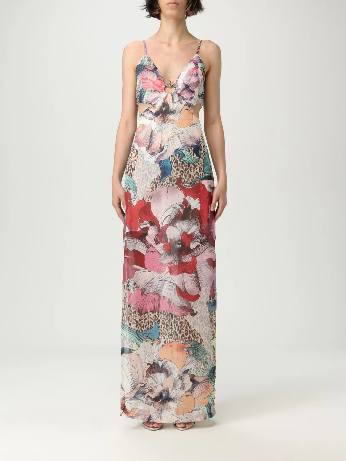 Abito Just Cavalli in chiffon stampato