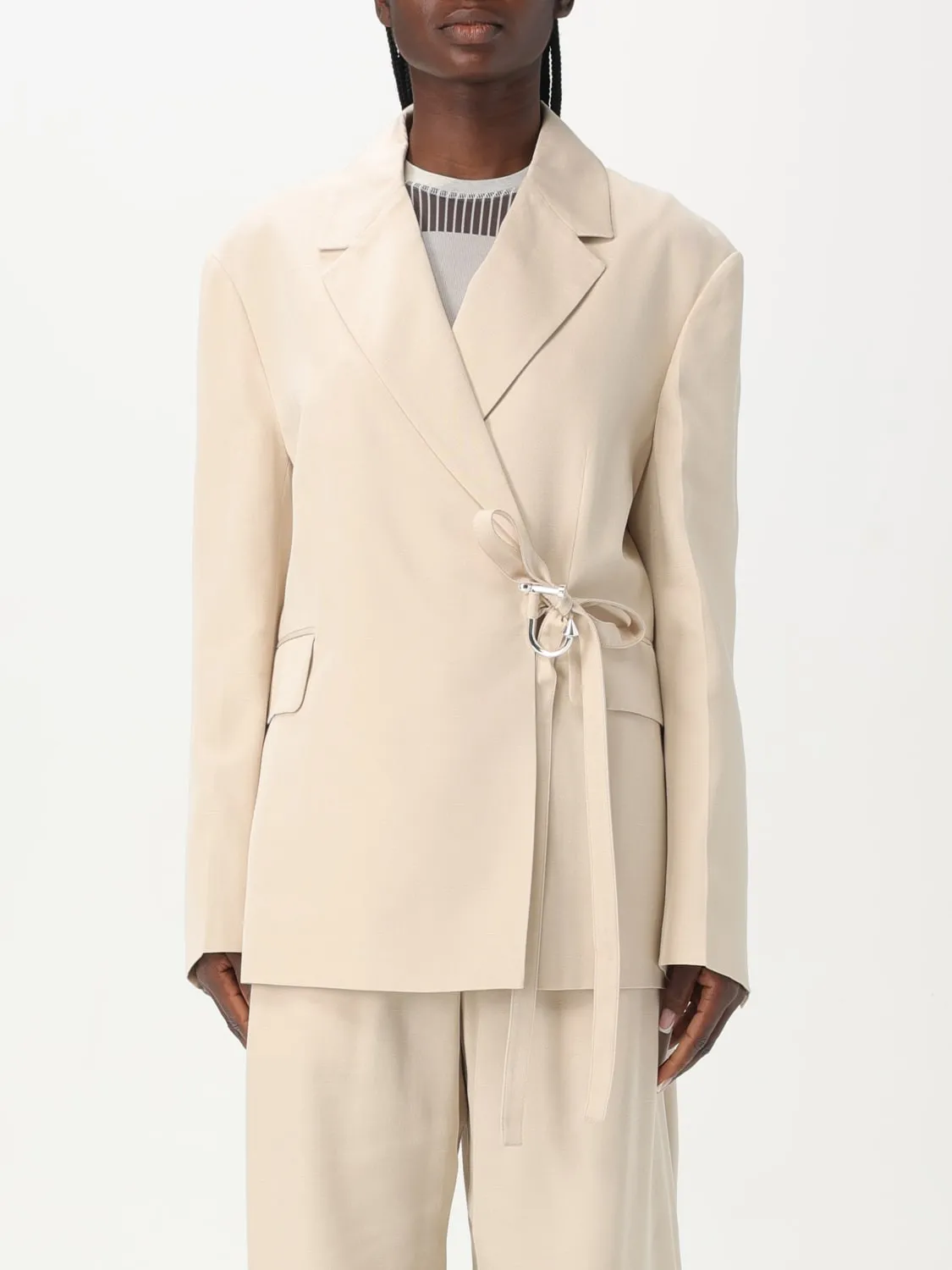 Blazer doppiopetto JW Anderson in viscosa e seta