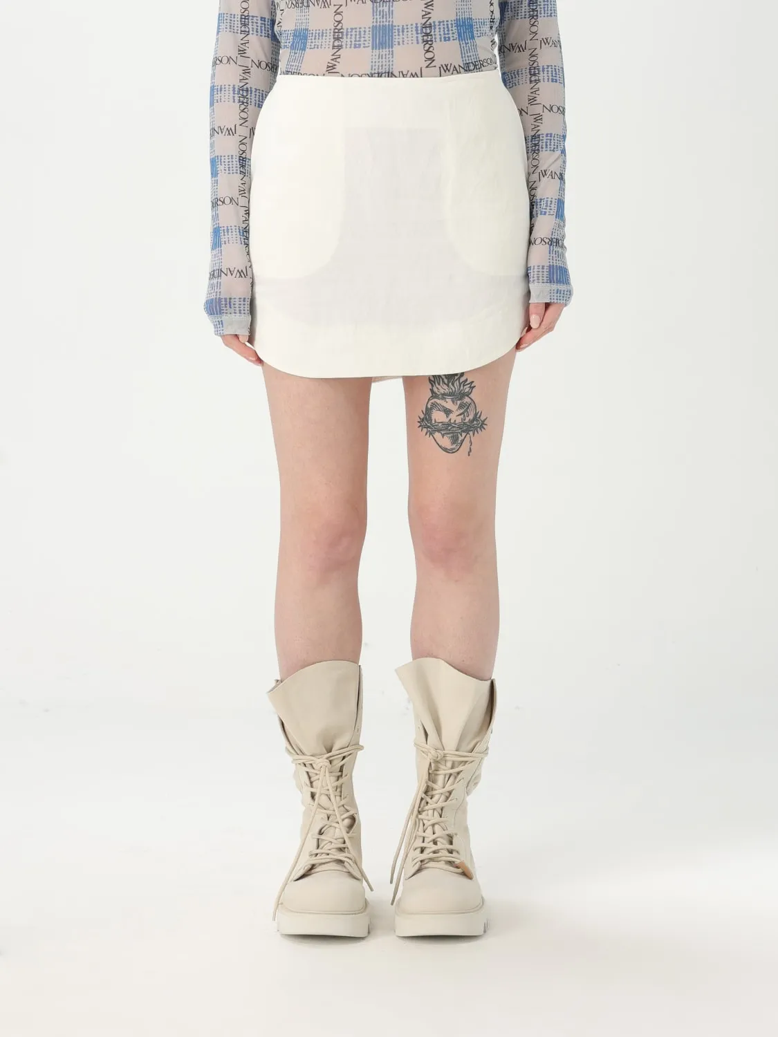 Gonna mini JW Anderson in misto lino