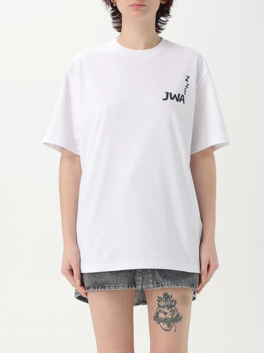 T-shirt in cotone stampata Jw Anderson
