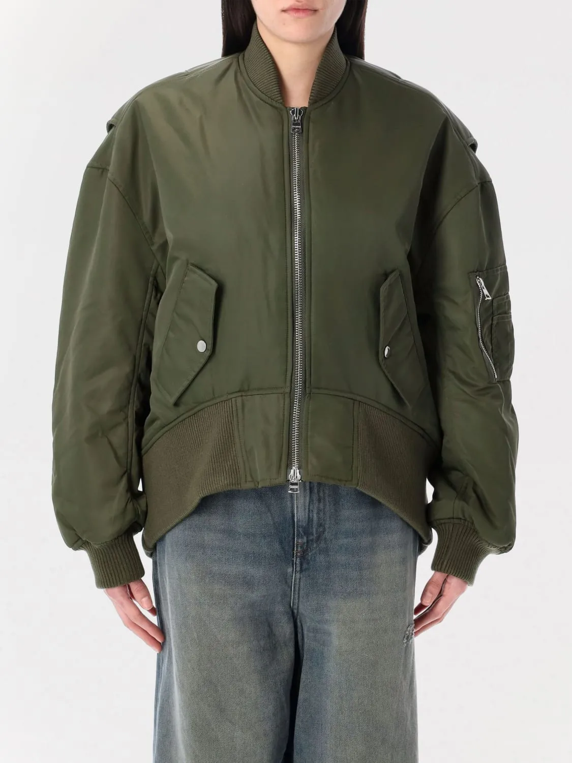 Bomber over Jw Anderson in nylon