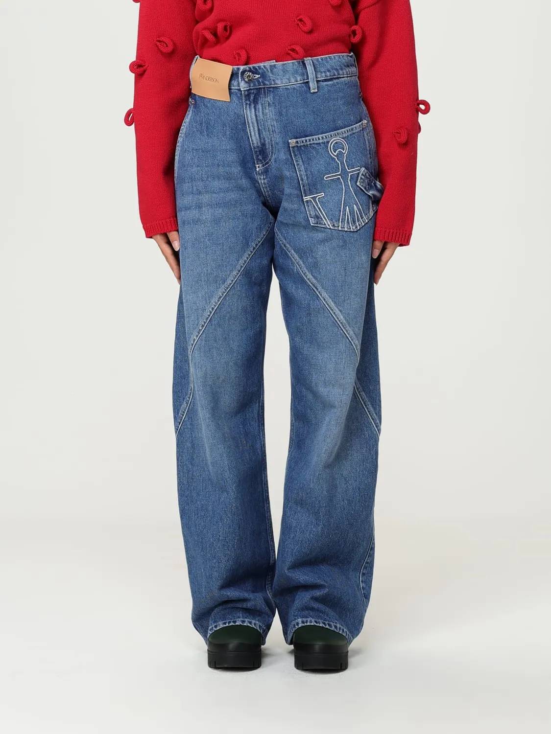 Jeans JW Anderson in denim di cotone