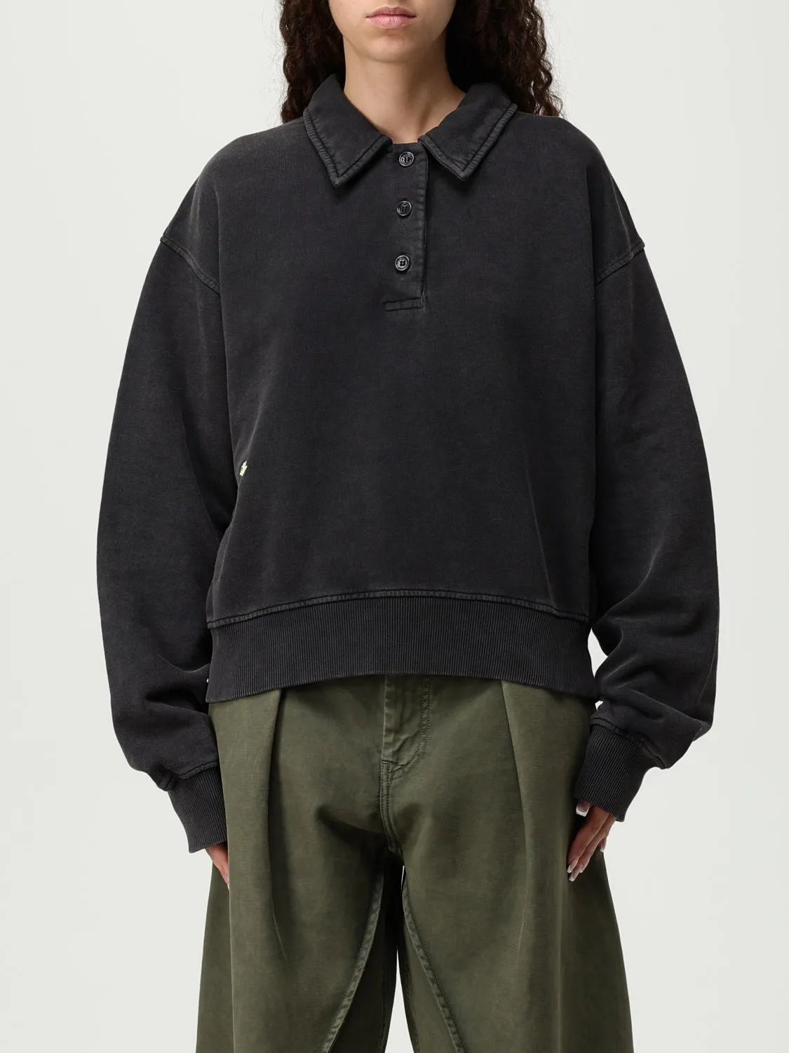 Felpa a polo in cotone Jw Anderson