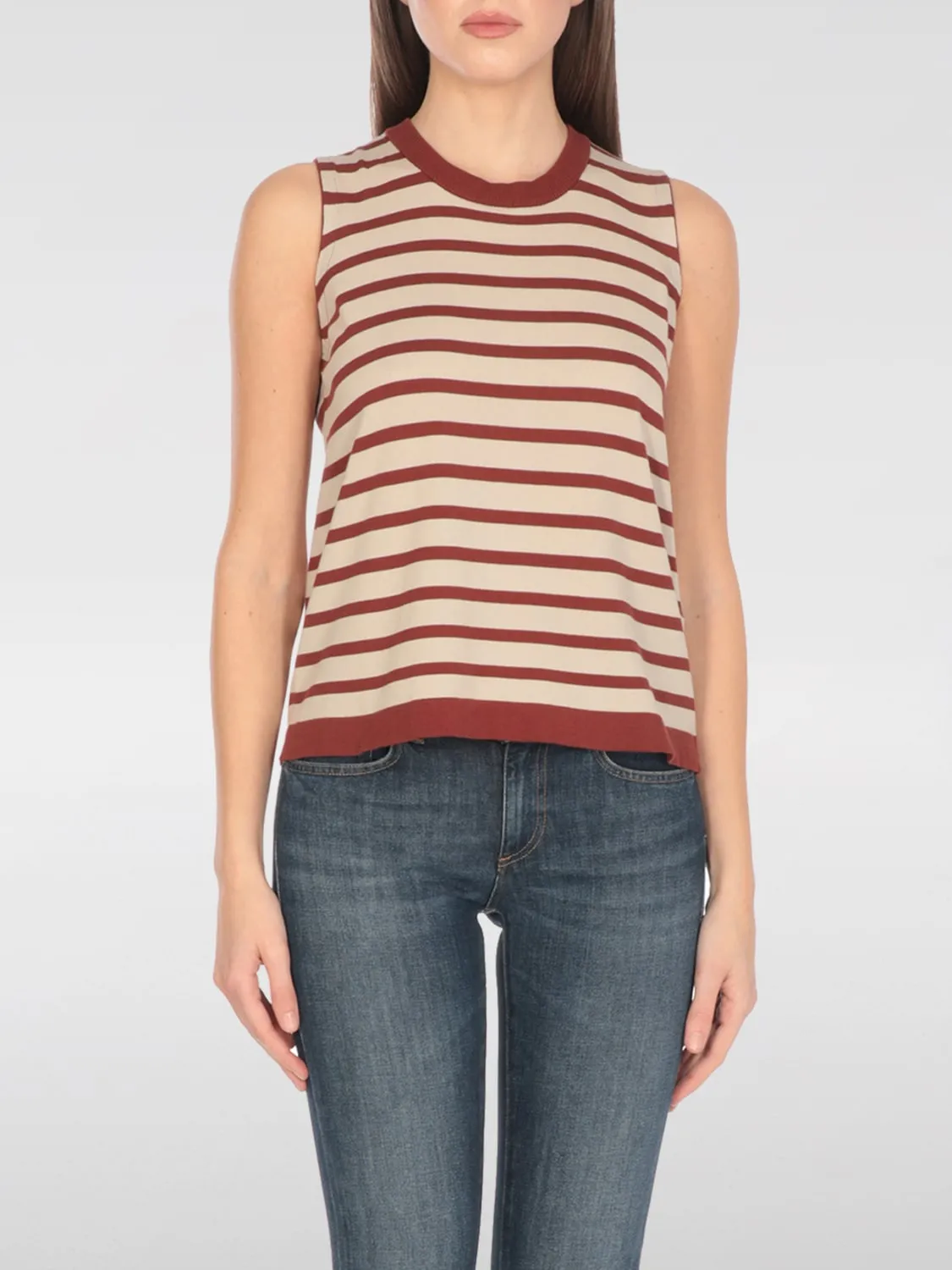 Top in cotone a righe K-way