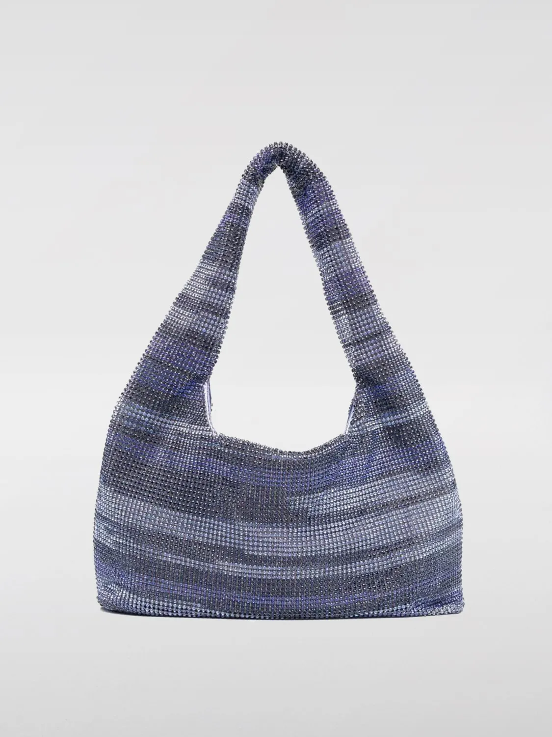 Borsa Kara in raso con strass all over