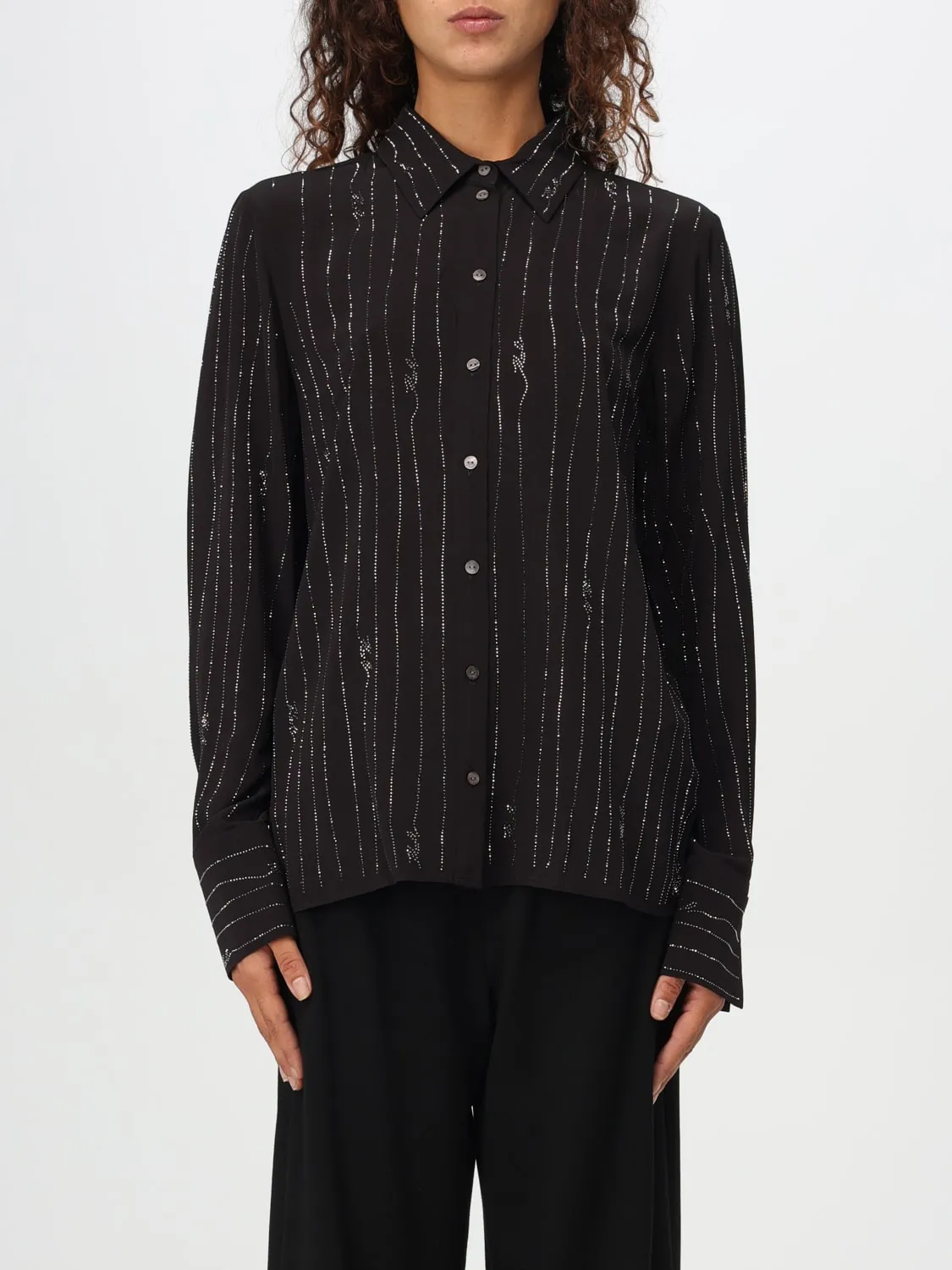 Camicia Karl Lagerfeld in viscosa con strass