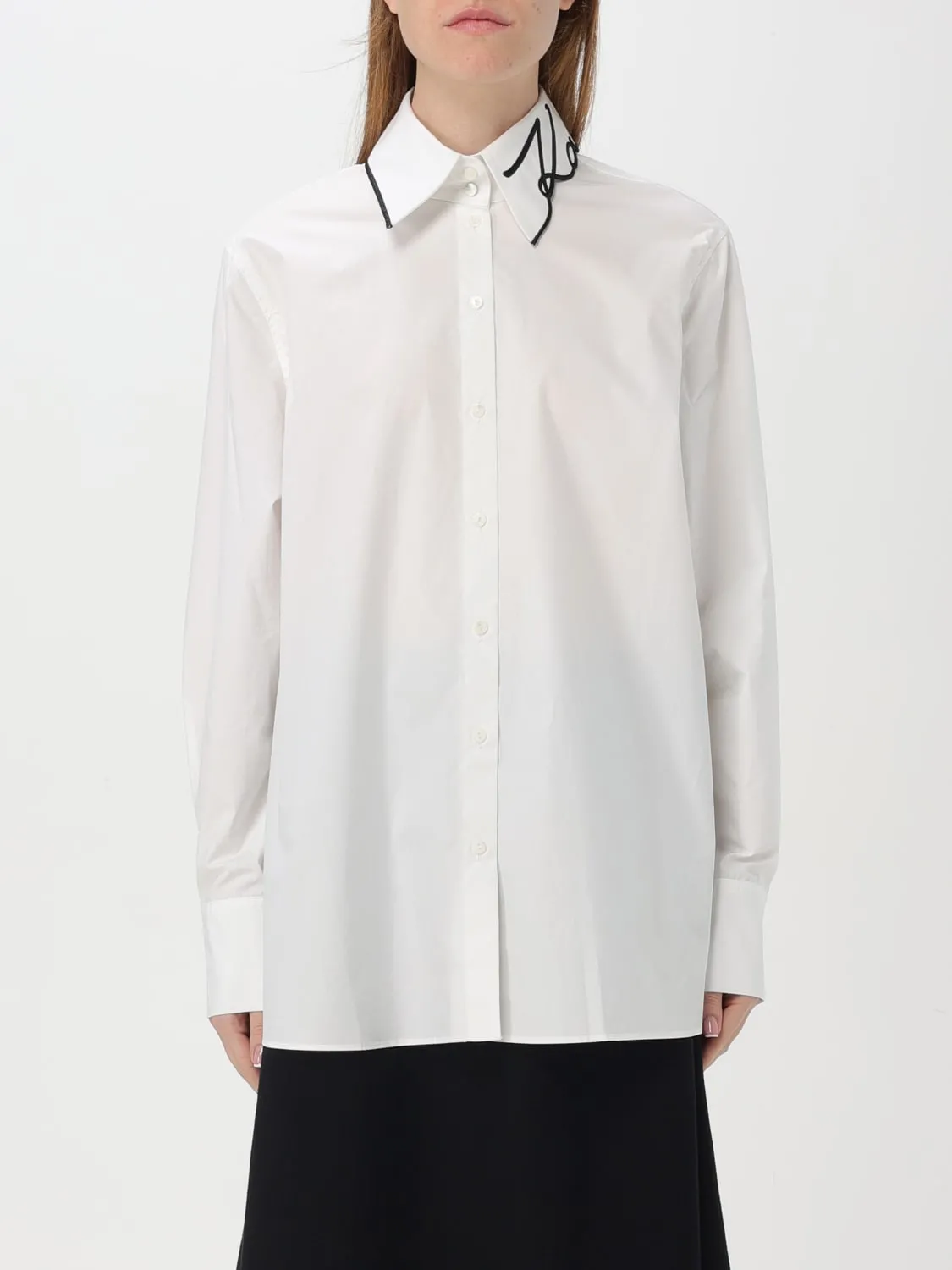Camicia Karl Lagerfeld in cotone organico con logo