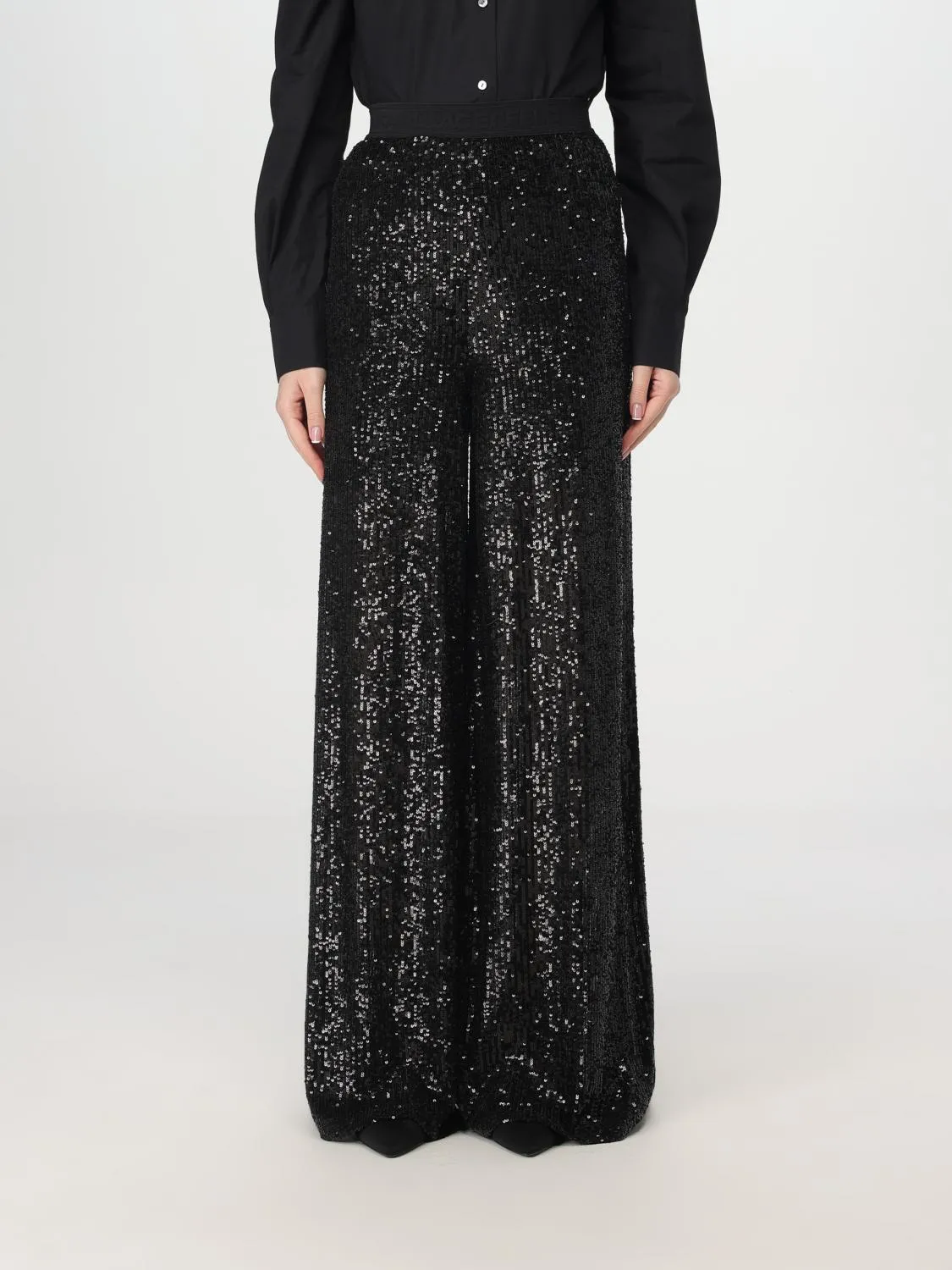 Pantalone Karl Lagerfeld in tessuto paillettato