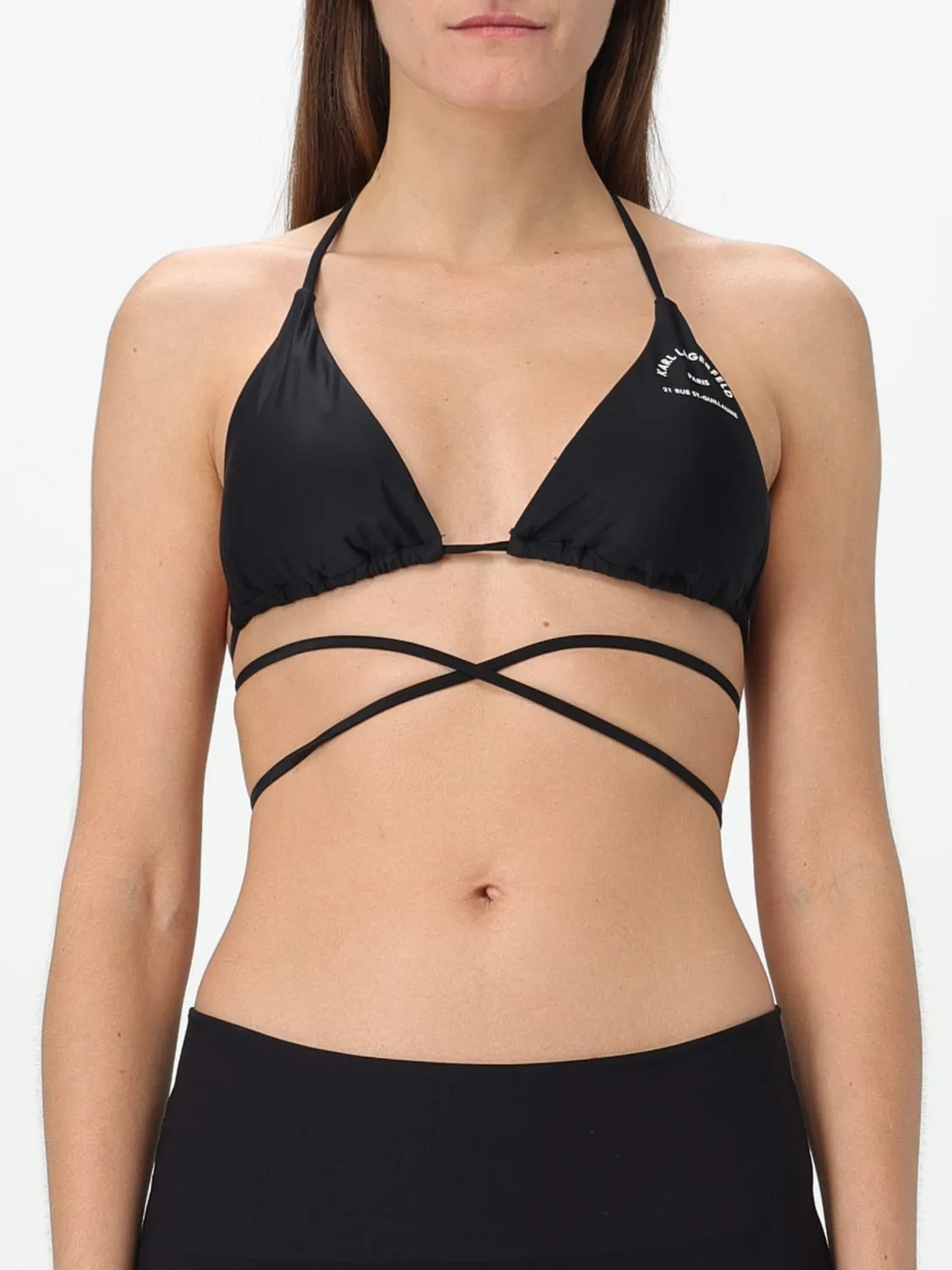 Costume bikini top Karl Lagerfeld in lycra