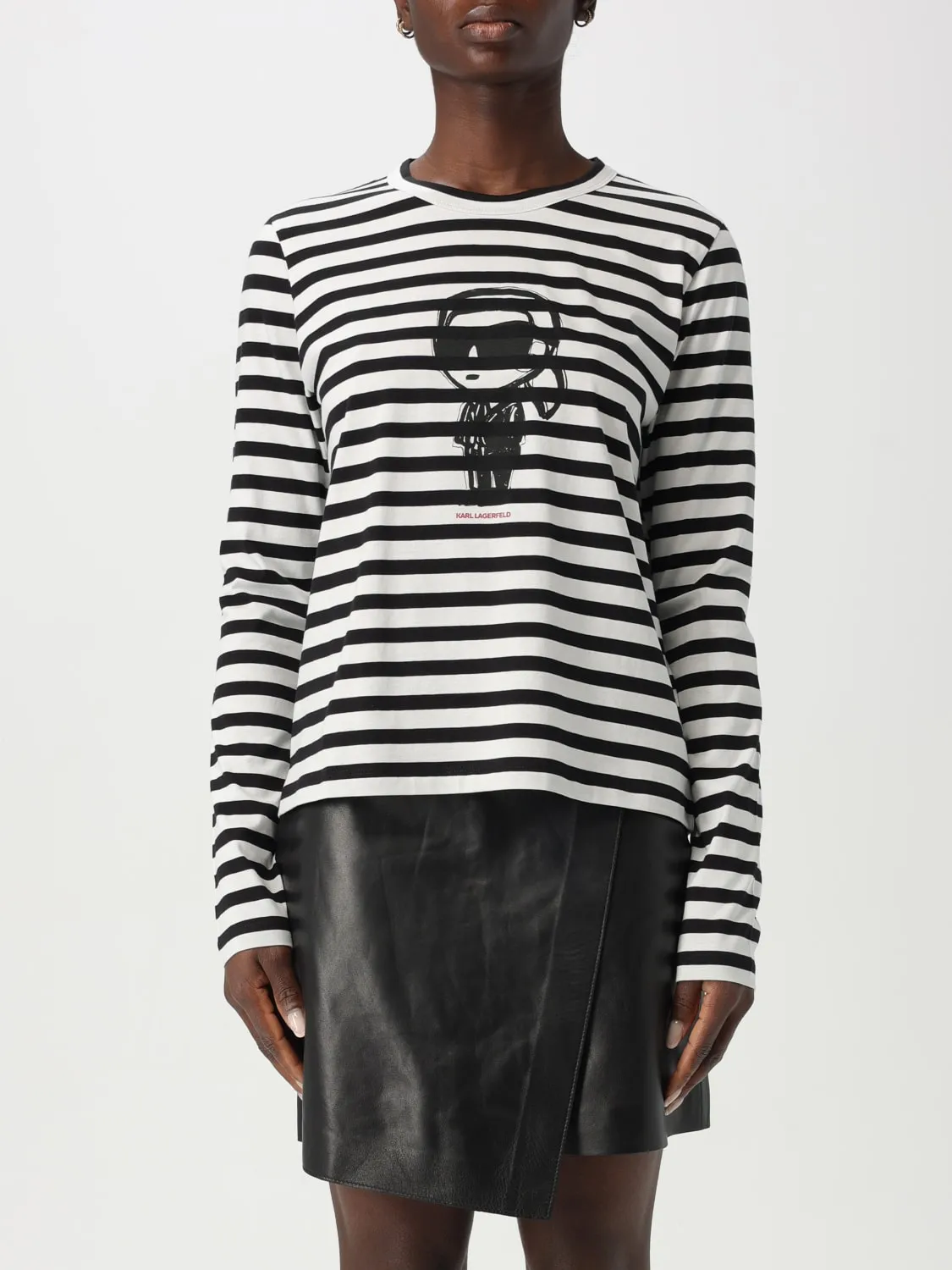 T-shirt Karl Lagerfeld in cotone a righe