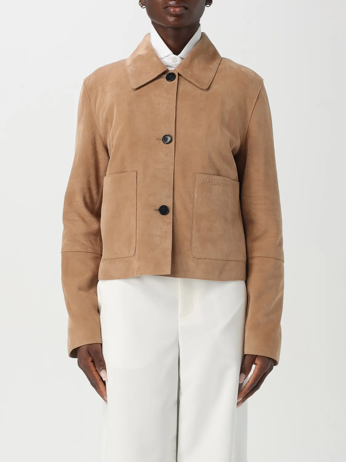 Giacca Karl Lagerfeld in pelle scamosciata