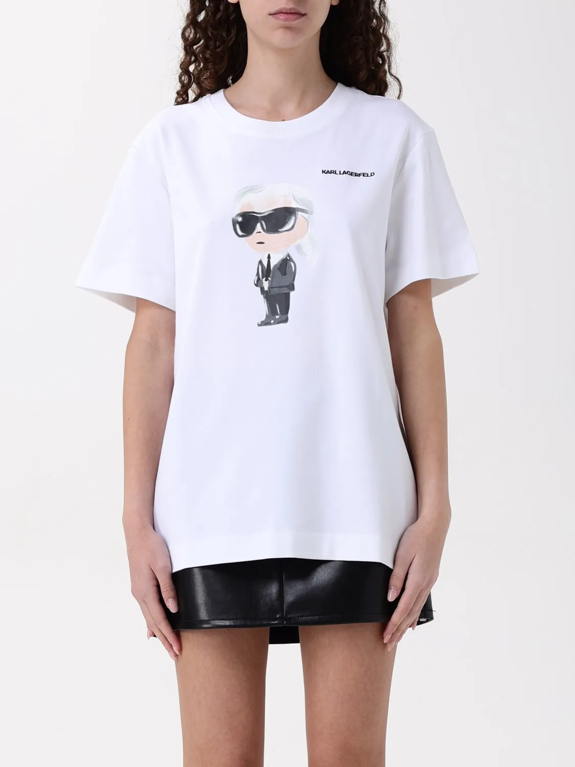 T-shirt in cotone con logo Karl Karl Lagerfeld