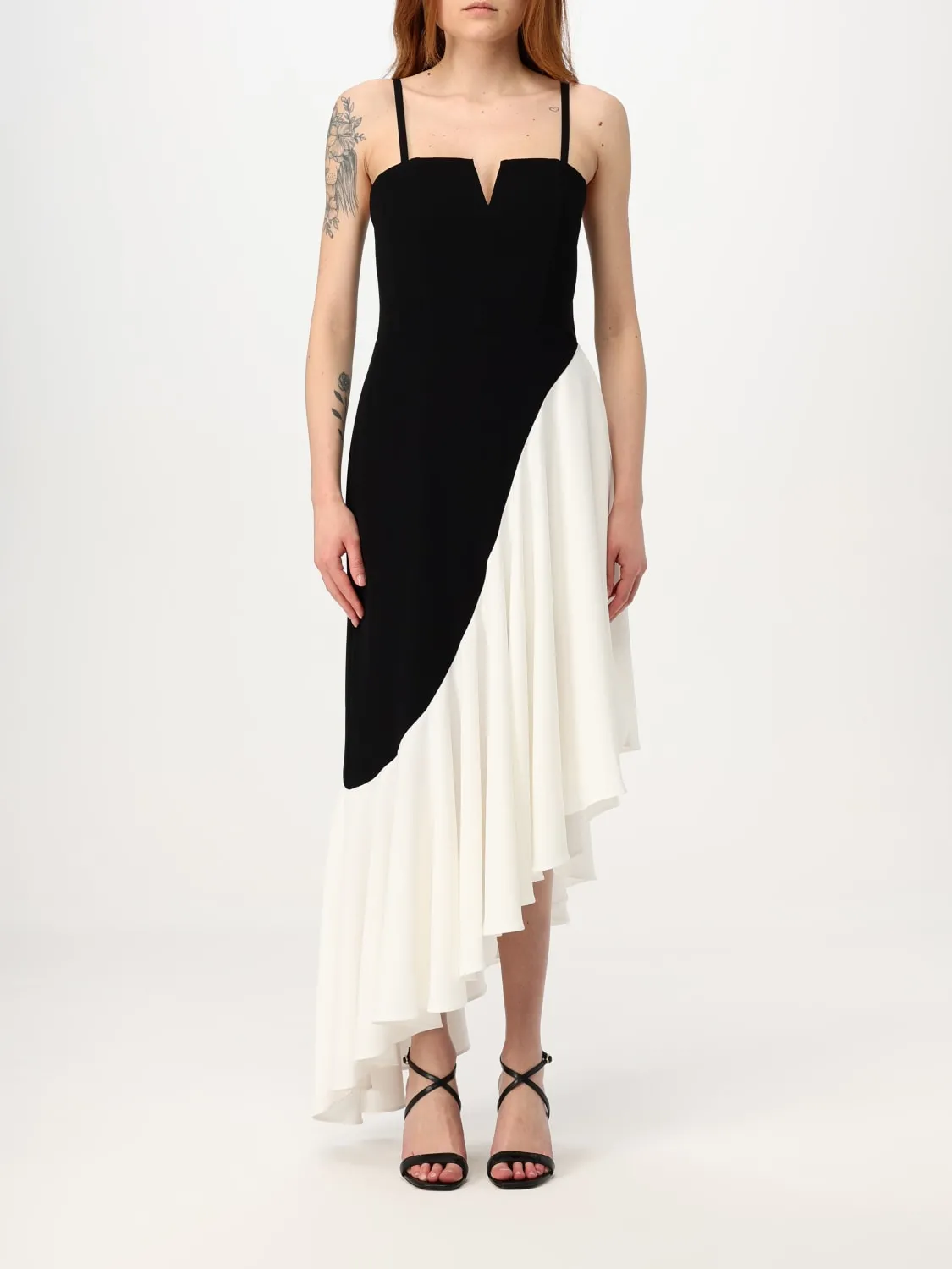 Abito asimmetrico Karl Lagerfeld in crêpe