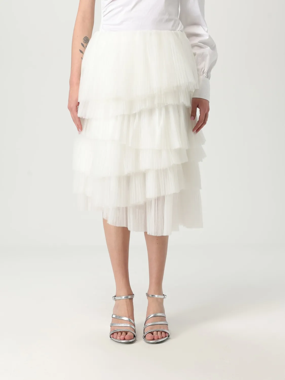 Gonna in tulle a balze asimmetriche Karl Lagerfeld