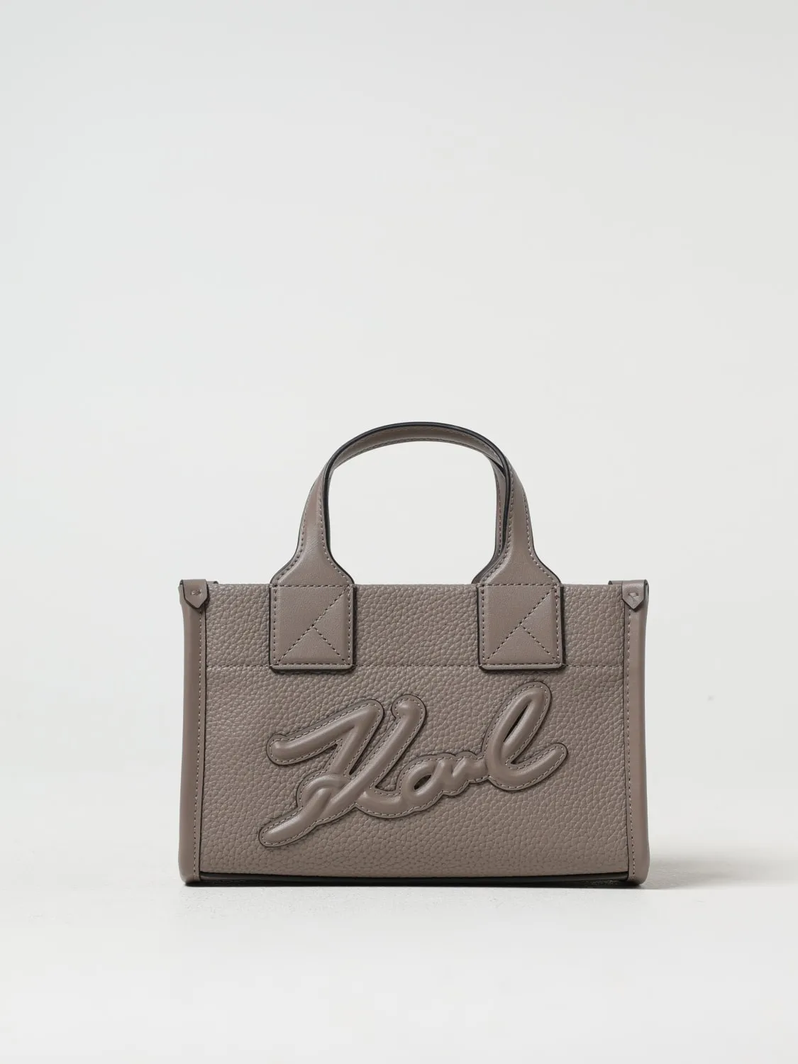 Borsa Karl Lagerfeld in pelle sintetica a grana con logo embossed