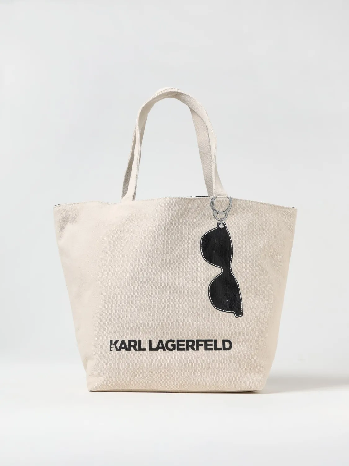 Borsa Sunglasses Karl Lagerfeld reversibile in canvas di cotone riciclato