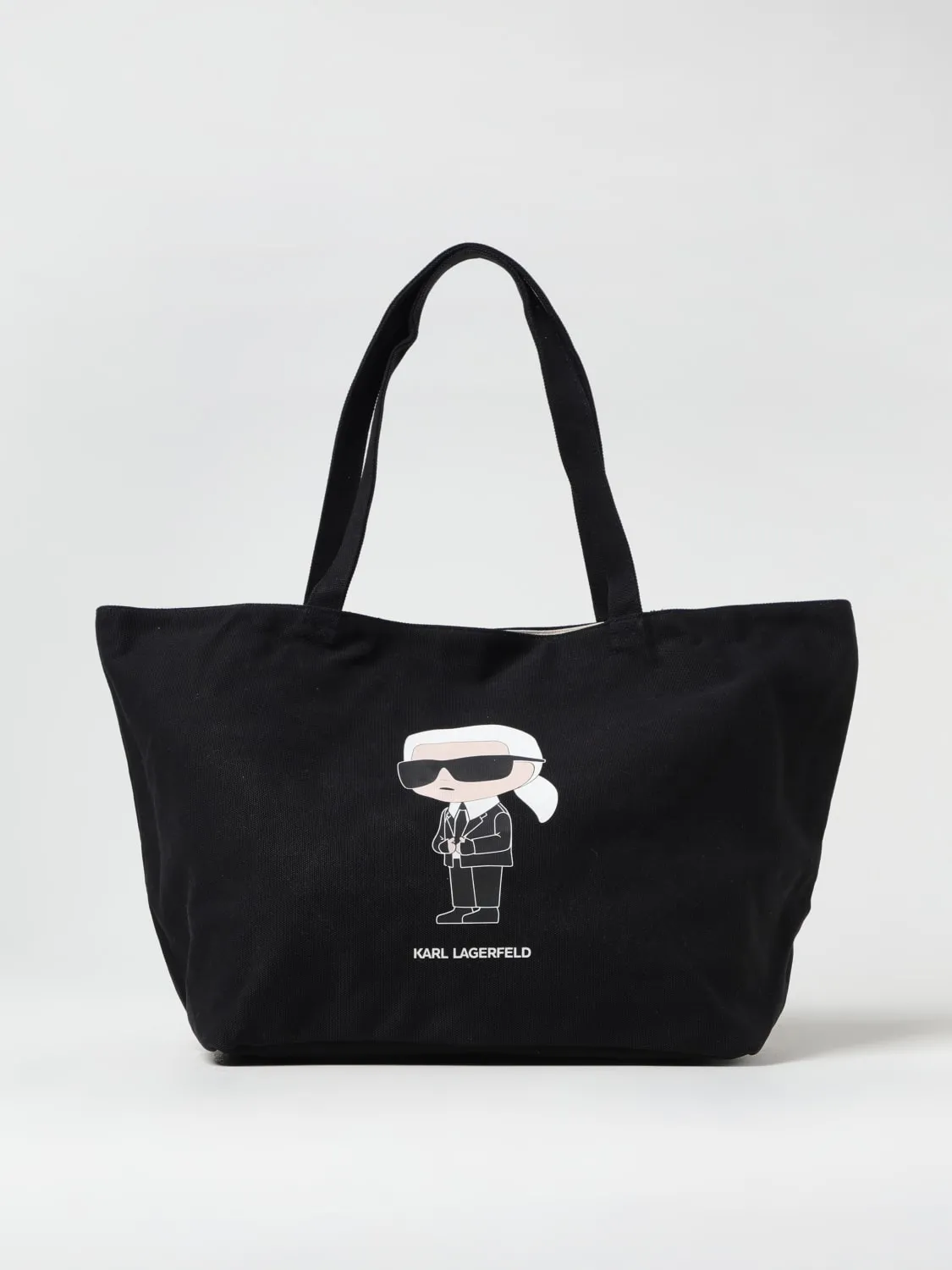 Borsa Ikonik Karl Lagerfeld in canvas di cotone riciclato