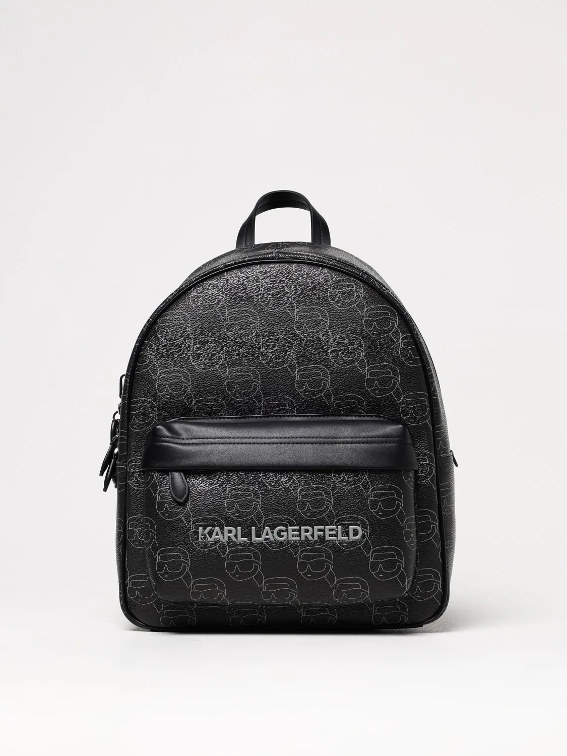 Zaino Karl Lagerfeld in pelle sintetica a grana con logo all over