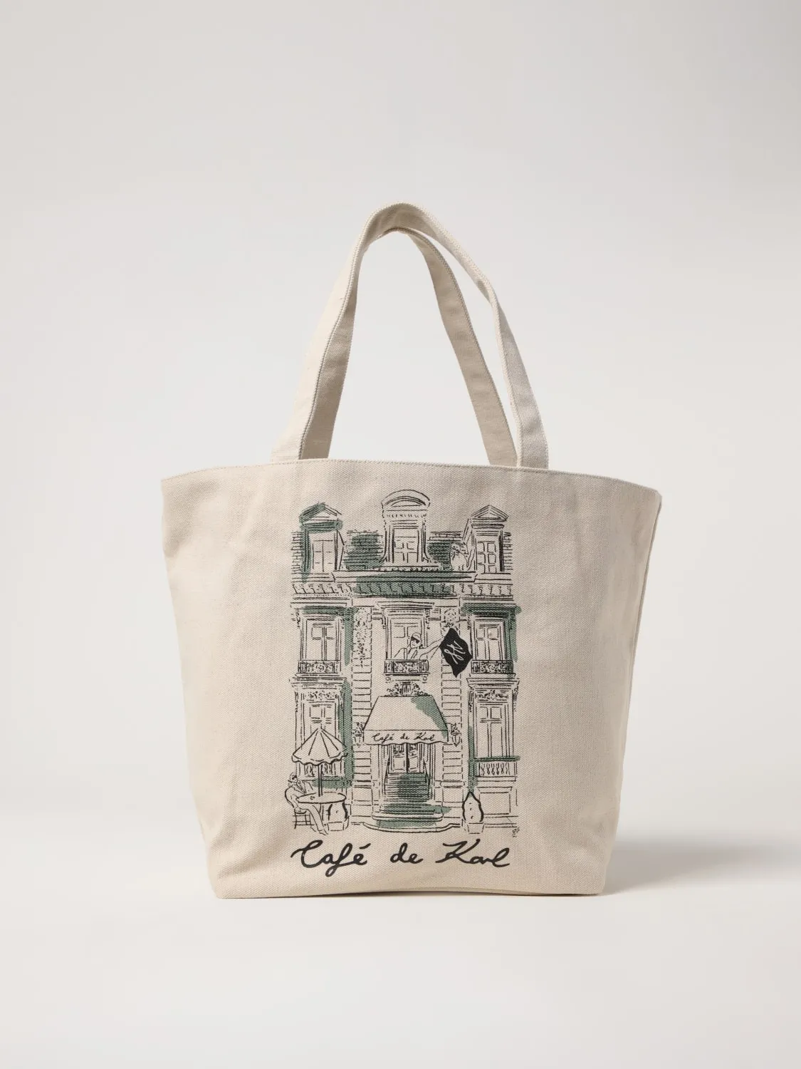 Borsa Cafè De Karl Karl Lagerfeld reversibile in canvas di cotone riciclato