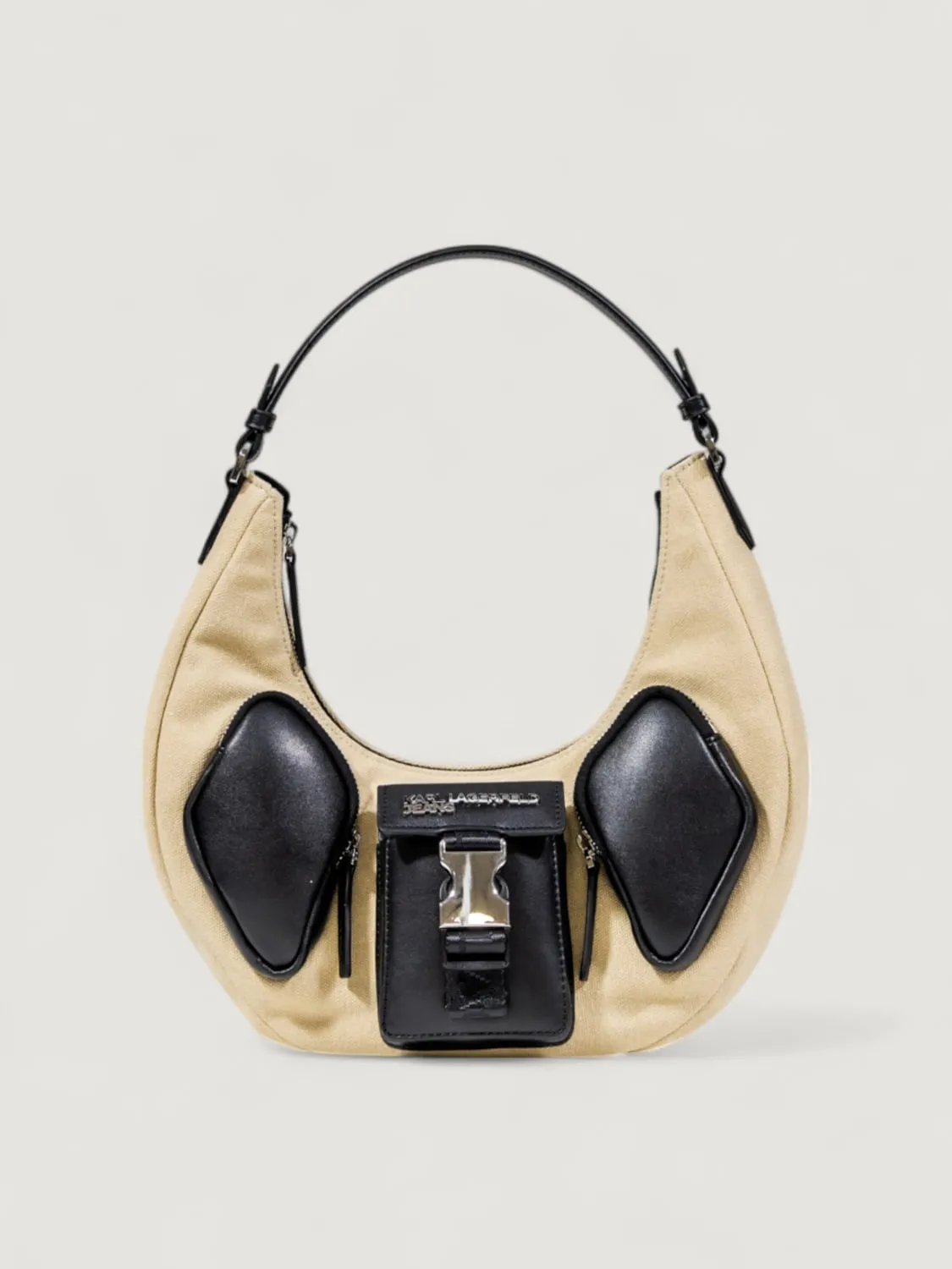 Borsa Hobo Karl Lagerfeld in canvas e pelle sintetica