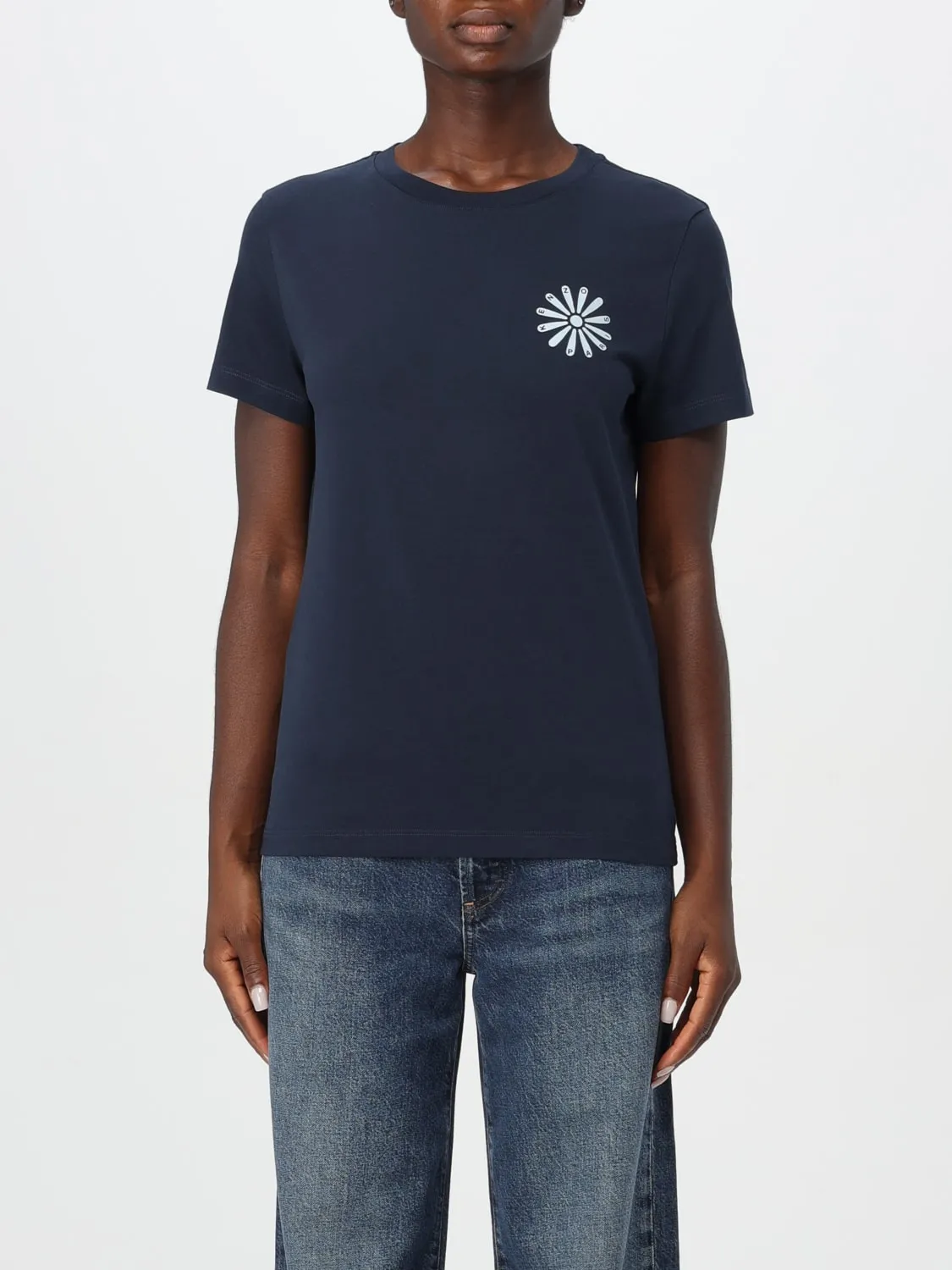 T-shirt in cotone con fiore Kenzo