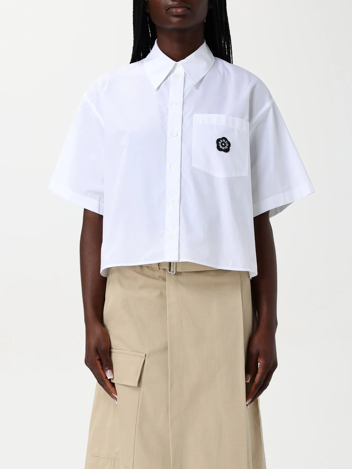 Camicia cropped Kenzo in cotone