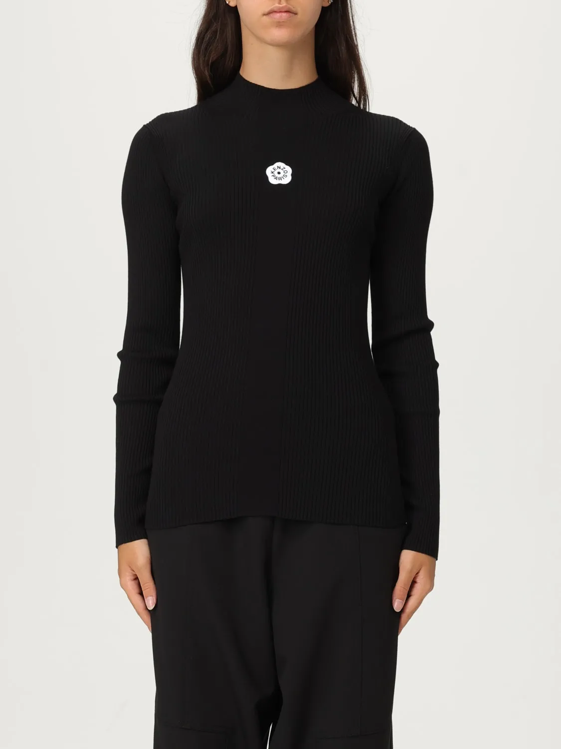 Top Kenzo in maglia a coste