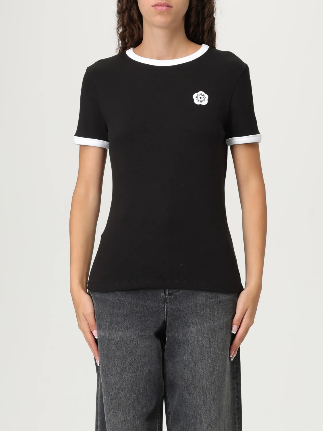 T-shirt basic Kenzo in cotone con Boke Flower