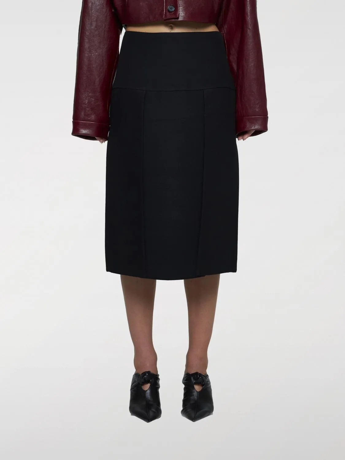 Gonna midi Khaite in misto viscosa