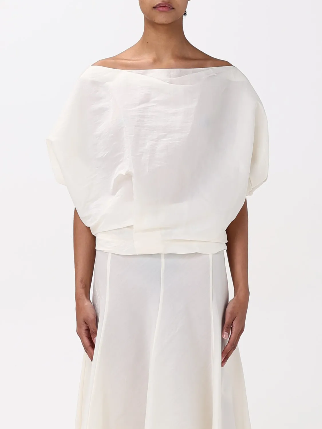 Top Khaite in organza di seta