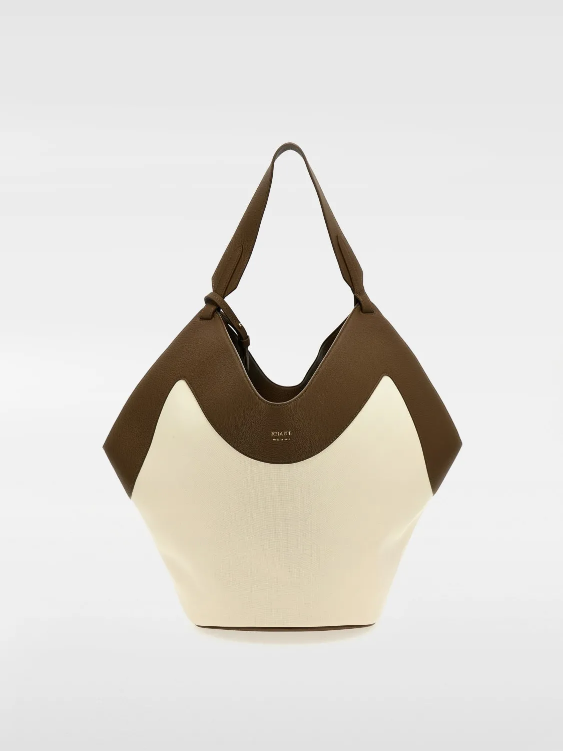 Borsa Medium Lotus Khaite in canvas e pelle