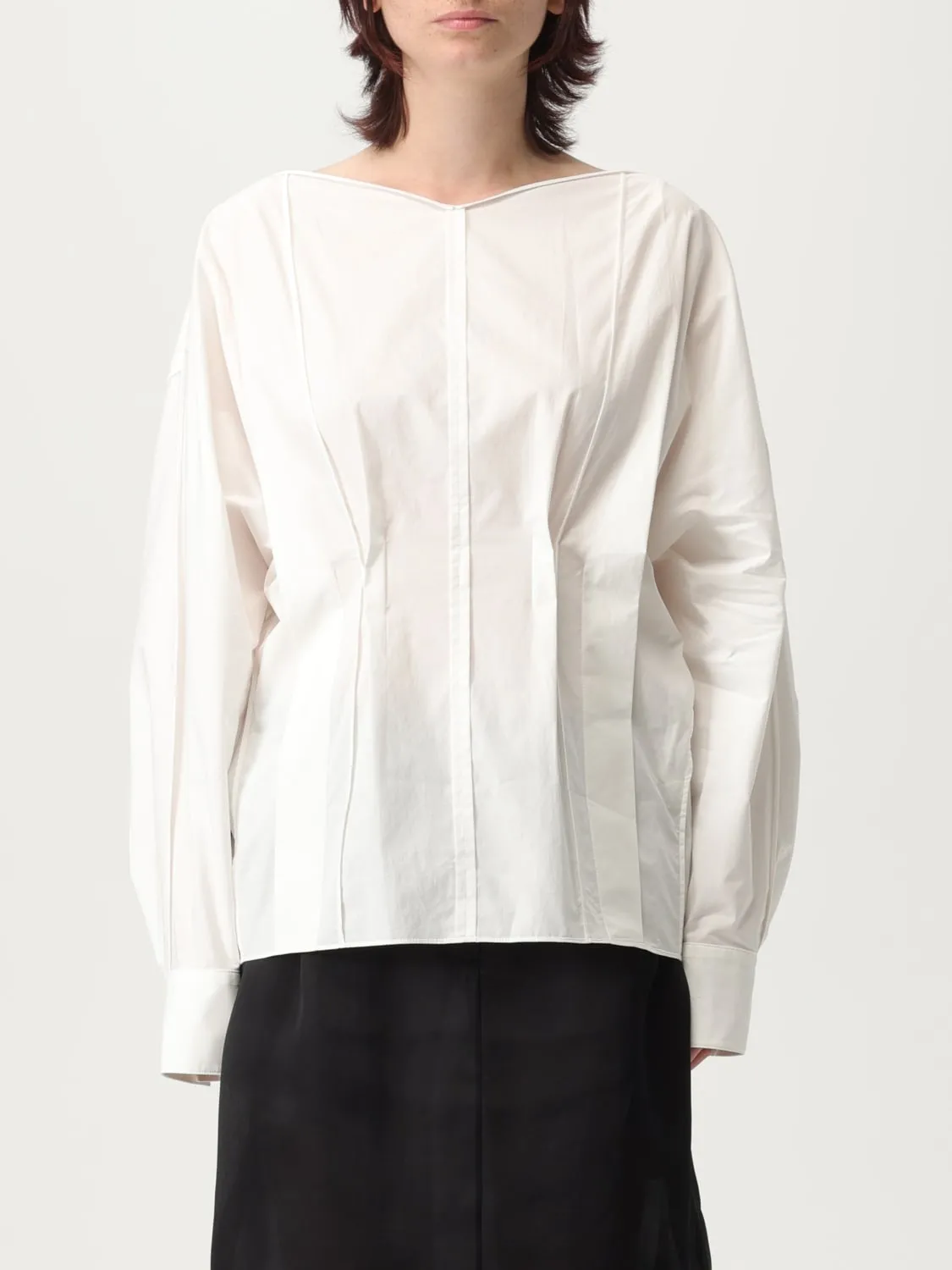 Blusa basic Khaite in popeline di cotone